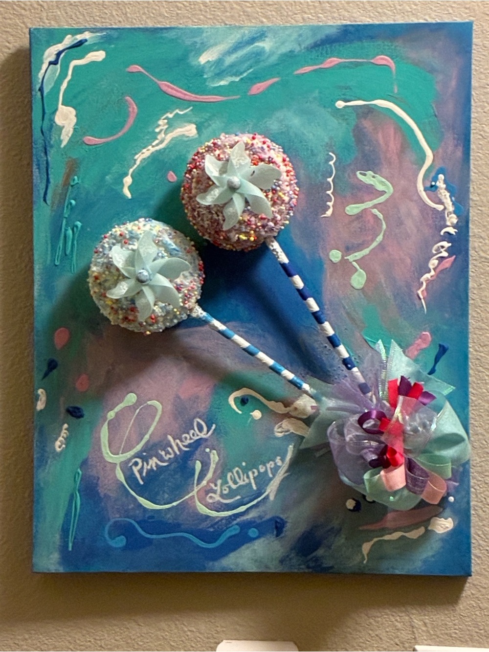 “Pinwheel Lollipop” On Canvas
